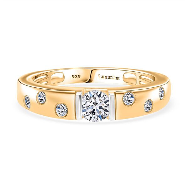 LUXURIANT DIAMOND - Lab Grown Diamant SI-GH Ring 925 Silber 750 Gelbgold vermeil (Gr&ouml;&szlig;e 19.00) ca. 1,00 ct