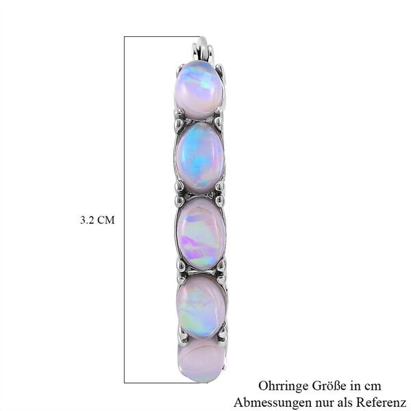 Wei&szlig;e simulierte Opal-Inside-Out-Creolen image number 6