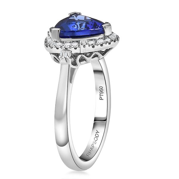 RHAPSODY AAAA Tansanit und Diamant Ring in 950 Platin - 3,02 ct. image number 3