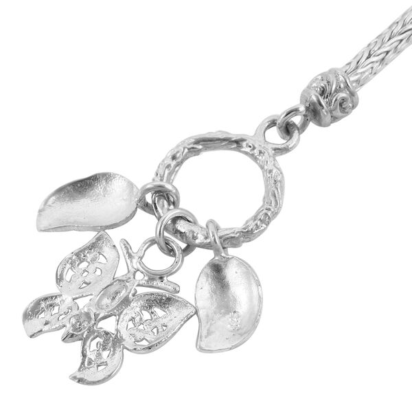 Royal Bali Kollektion - Tulang Naga Armband mit Schmetterling- und Blatt-Anh&auml;nger image number 3