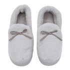 Warme Hausschuhe aus Kunstfell, mit gepolsterter Sohle, Größe 36-37, Grau