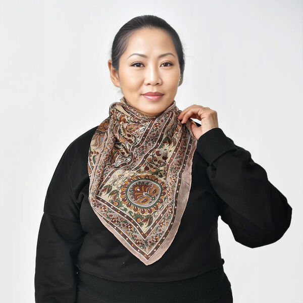 Seiden Schal, tabby print image number 2