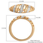 Diamant Ring 925 Silber vergoldet  ca. 0,10 ct image number 6