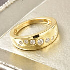 Moissanit Ring 925 Silber vergoldet  ca. 0,30 ct image number 3