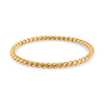 2er Set - Gedrehte Armreif und Ohrringe, Edelstahl, goldfarben