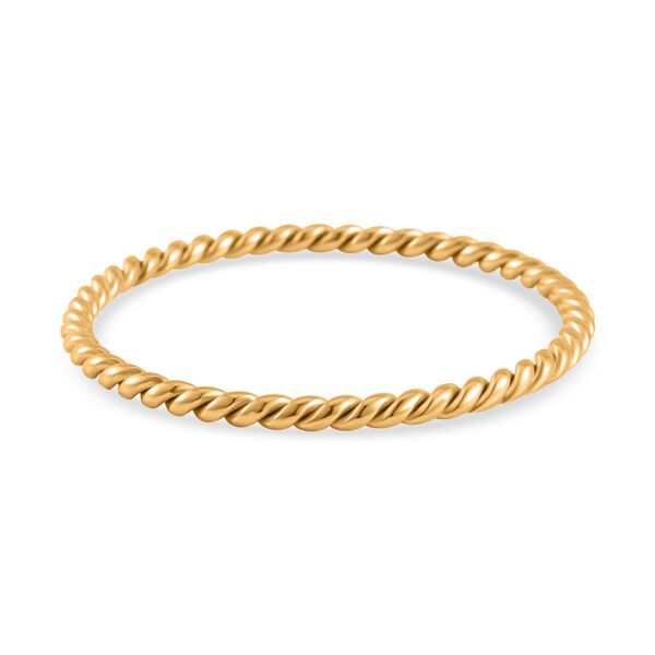 2er Set - Gedrehte Armreif und Ohrringe, Edelstahl, goldfarben image number 4