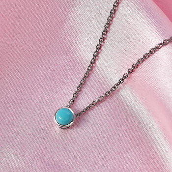 D'Joy Sleeping Beauty T&uuml;rkis Schmuckset ca. 50 cm 925 Silber Platiniert und Edelstahl Platiniert ca. 0.45 ct