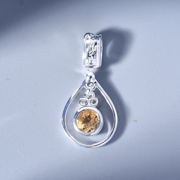 Citrin Anh&auml;nger 925 Silber ca. 0,45 ct image number 3