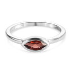 Roter Granat Solitär-Ring, 925 Silber (Größe 20.00) ca. 0,47 ct