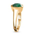Smaragd-Triplette-Quarz Ring, 925 Silber Gelbgold Vermeil, (Größe 19.00), ca. 2.13 ct image number 4