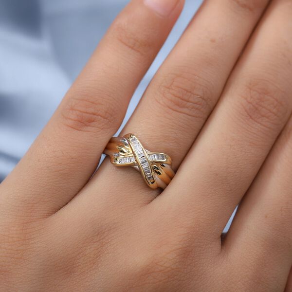 Diamant Ring 925 Silber zweifarbige &Uuml;berzug image number 3