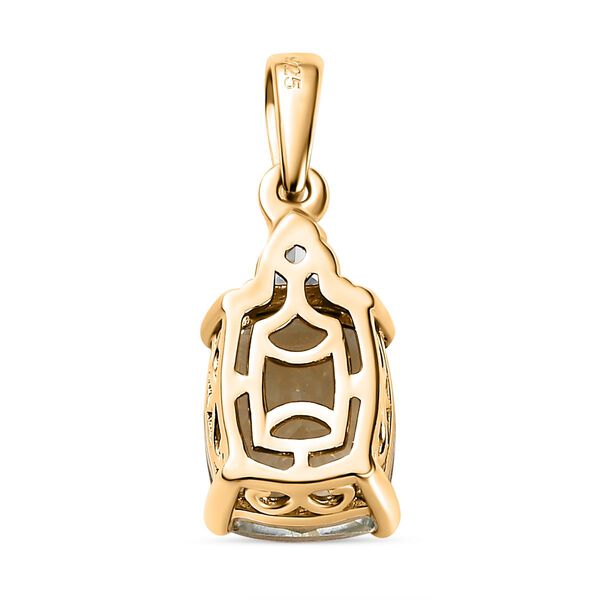 Prasiolite Schmuckset 925 Silber Gelbgold Vermeil ca. 6,30 ct. image number 10