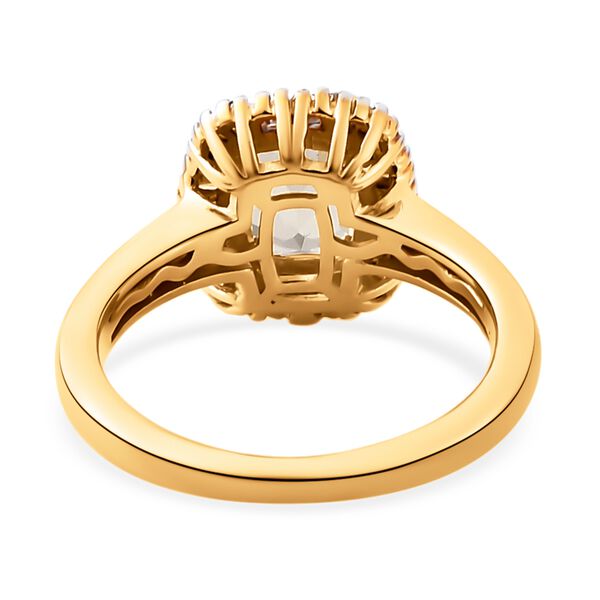 AAA Turkizit und Diamant-Ring, 925 Silber Gelbgold Vermeil (Größe 21.00) ca. 1.72 ct image number 6