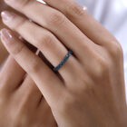 Blauer Diamant-Half-Eternity-Ring, 925 Silber platiniert, 0,25 ct. image number 2