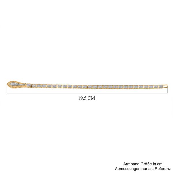 LUXURIANT SI-GH weißes Labor Diamant und blaues Labor Diamant 19cm Armband - 1,97 ct. image number 4