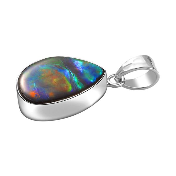 Ammolit Anhänger 925 Silber rhodiniert ca. 8,26 ct. image number 4