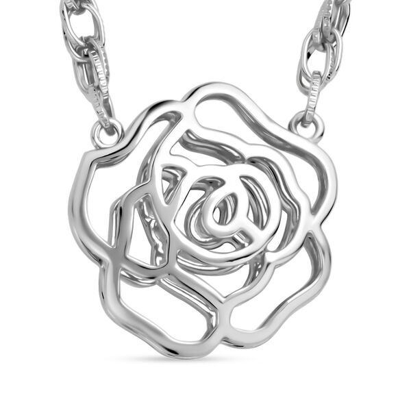 Weiße Kristall-Halskette in Silberton, 50 cm - 1 ct. image number 4