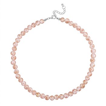 Wei&szlig;e Halskette im Murano-Stil, 50+5cm