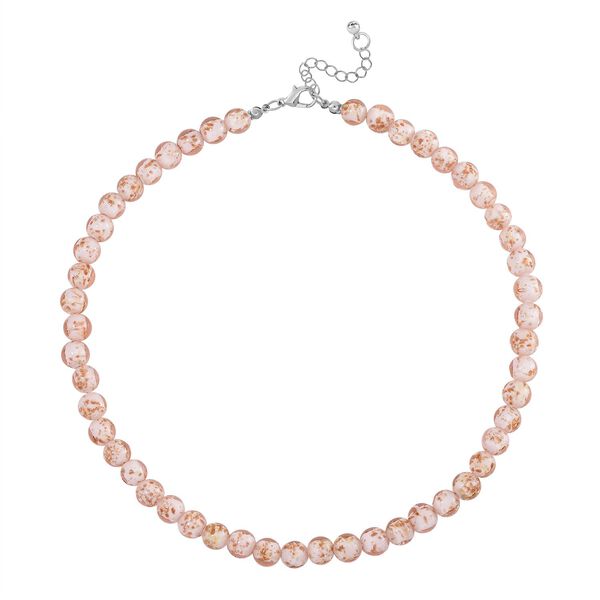 Wei&szlig;e Halskette im Murano-Stil, 50+5cm image number 4