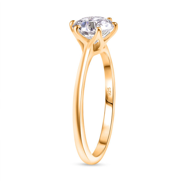D&rsquo;Joy Moissanit Ring, 925 Silber 750 Gelbgold Vermeil - 1,26 ct. image number 5