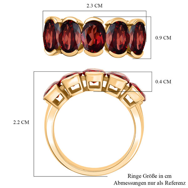 EVER TRUE Mosambik Granat Ring Nickelfreies Messing (Gr&ouml;&szlig;e 19.00) ca. 4,54 ct image number 6