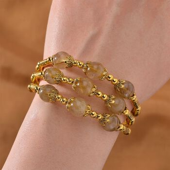 Golden strahlen Quarz Armband, 18 cm - 68,50 ct.