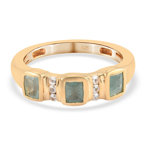 Grandidierit und Zirkon Trilogie Ring in Silber, 0,65 ct. image number 0