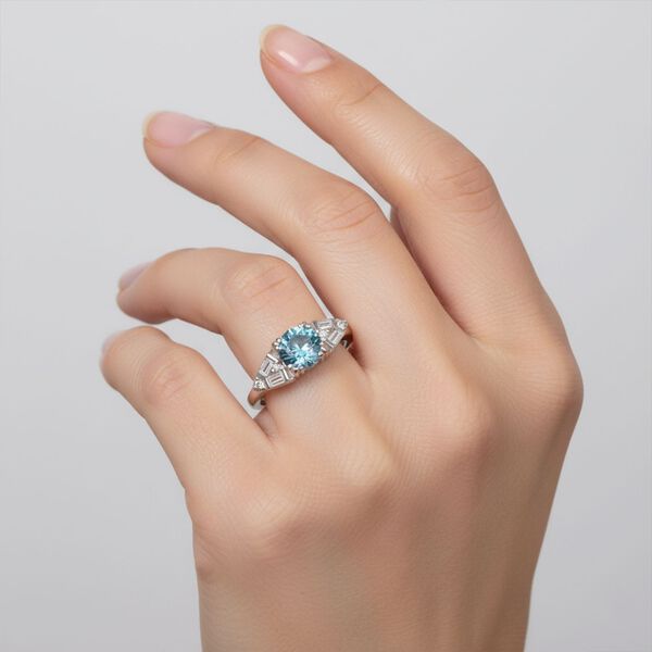 D'Joy AA blauer und wei&szlig;er Zirkon Ring - 1,68 ct. image number 2