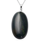 Ozean Jaspis Anhänger mit Kette 45 cm Edelstahl ca. 101.50 ct