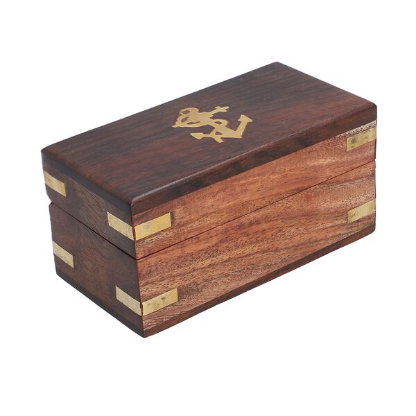 Handgefertigtes, voll funktionsf&auml;higes Teleskop mit Ledergriff und h&ouml;lzerner Geschenkbox, Gold image number 9