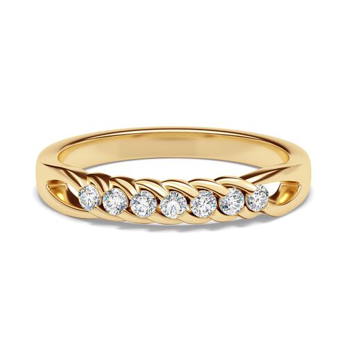 Lab Grown Diamant SI Ring 925 Silber Gelbgold Vermeil (Größe 17.00) ca. 0,33 ct image number 0