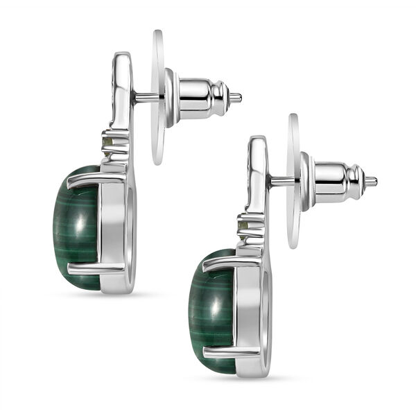 Malachit, Peridot Ohrringe 316L Edelstahl ca. 10.56 ct image number 3