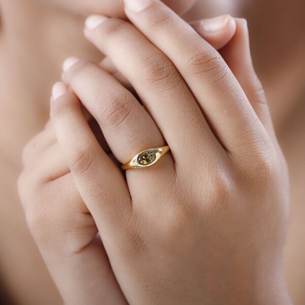 Natürlicher, goldener Tansanit-Ring - 0,52 ct. image number 3