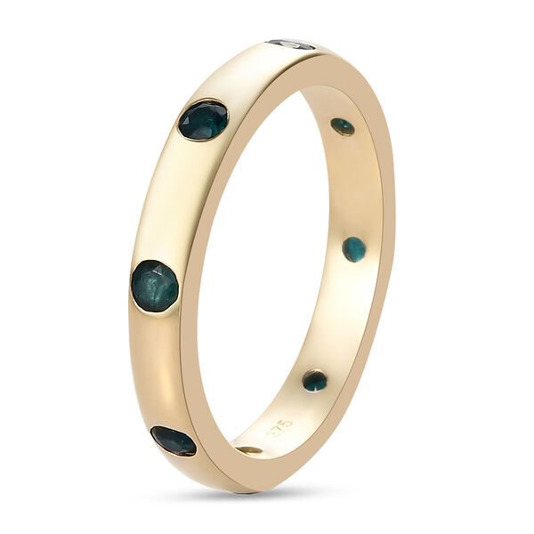 Blaugr&uuml;ner Grandidierit Band Ring 375 Gelbgold image number 6