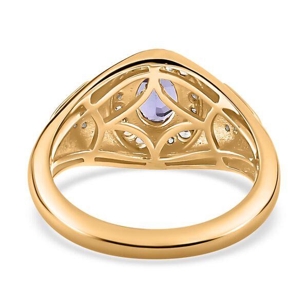 Tansanit und Zirkon Ring  - 1,09 ct. image number 5