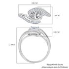 Lustro Stella - Weißer Zirkonia Ring, 925 Silber rhodiniert (Größe 18.00) 1.64 ct image number 4