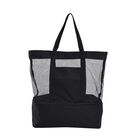 Zweistöckige Netz-Einkaufstasche mit Kühlfach, schwarz image number 0
