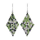 Kristall Rhombus Ohrringe, mehrfarbig