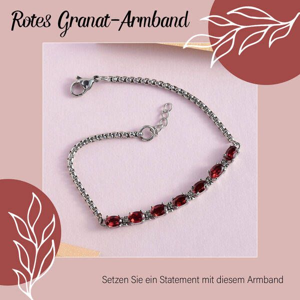 Subtiles rotes Granat-Armband image number 6