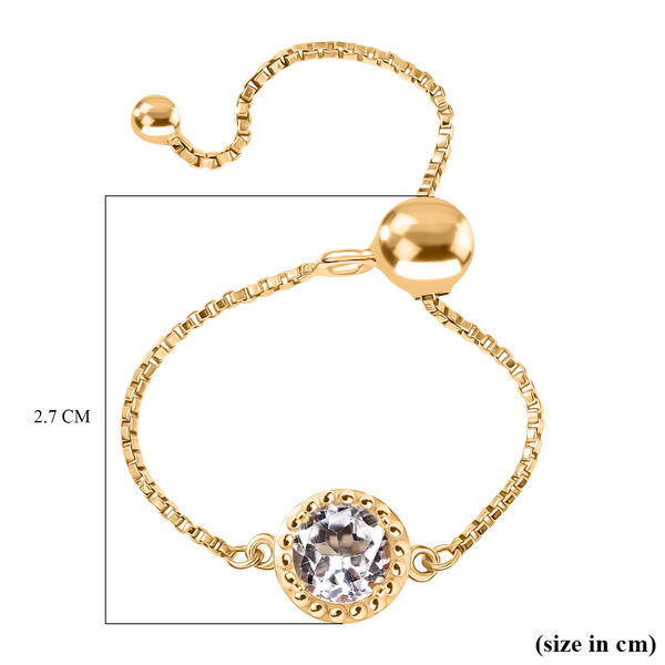 EverTrue flexibler wei&szlig;er Topas Ring, Gr&ouml;&szlig;e 17-21cm - 0,97 ct. image number 5