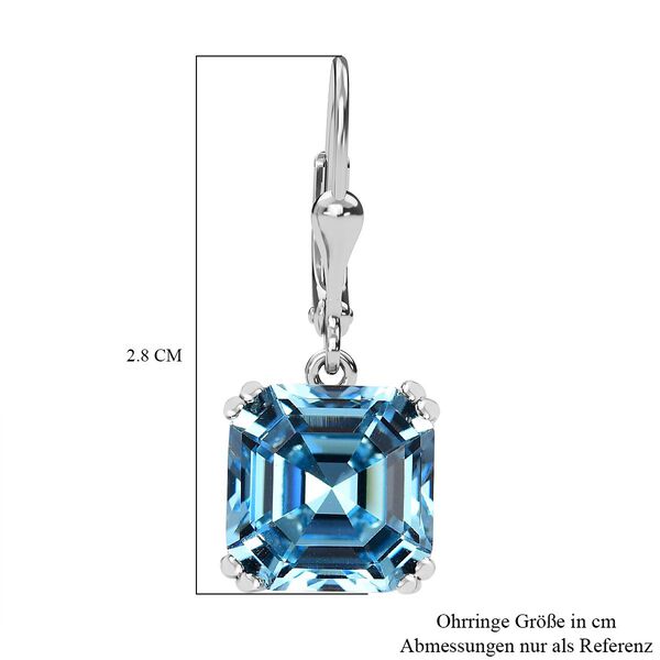 J Francis gefertigt mit SWAROVSKI- Aquamarin Swarvoski Kristall Ohrringe image number 7