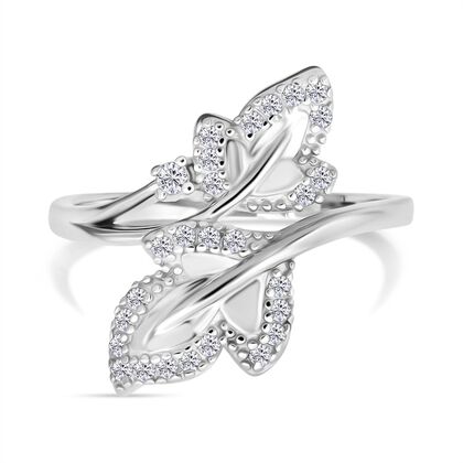 Lustro Stella Wei&szlig;er Zirkonia Ring 925 Silber rhodiniert (Gr&ouml;&szlig;e 18.00)