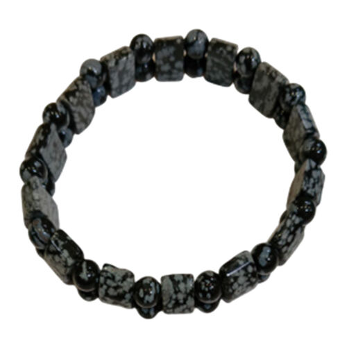 Schneeflocken-Jaspis Armband Flexibel ca. 105,00 ct. image number 0
