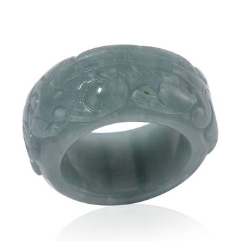 EXTREM SELTEN - Nat&uuml;rlicher Olmek Jadeit Ring (Gr&ouml;&szlig;e 9.00) ca. 60.00 ct
