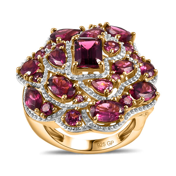 GP Italian Garden Kollektion-Rhodolith Granat und Kanchanaburi blauer Saphir-Ring - 6,91 ct. image number 6