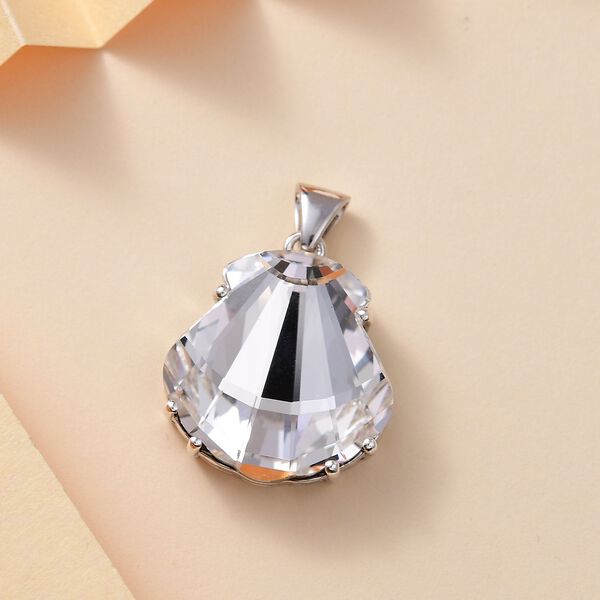 J Francis gefertigt mit SWAROVSKI- Weißer Swarovski Kristall Anhänger image number 2