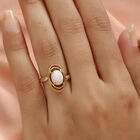 Natürlicher Äthiopischer Opal Ring 925 Silber vergoldet  ca. 1,28 ct image number 2