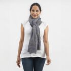 Premium Kollektion - gewebter Schulterschal, Natur Seide und Wolle, Jamawar Design, 70x200 cm, Lavendel