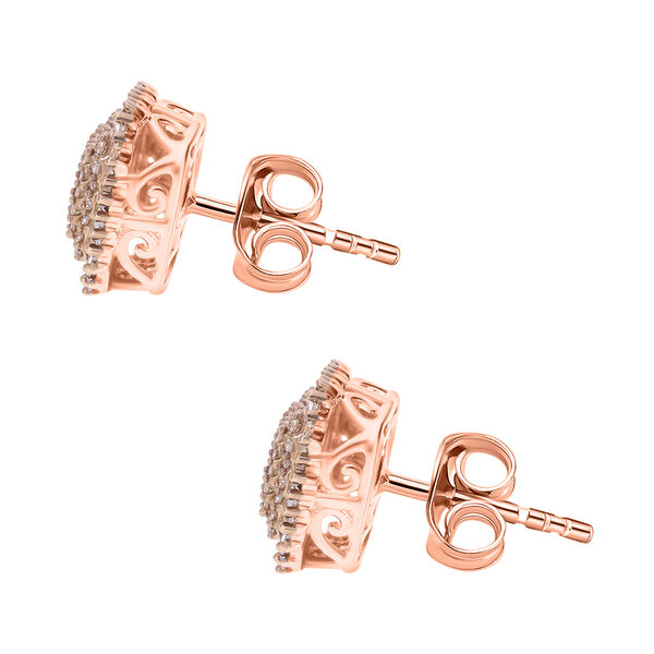 Natürliche Champagner-Diamant-Ohrringe - 1 ct. image number 3