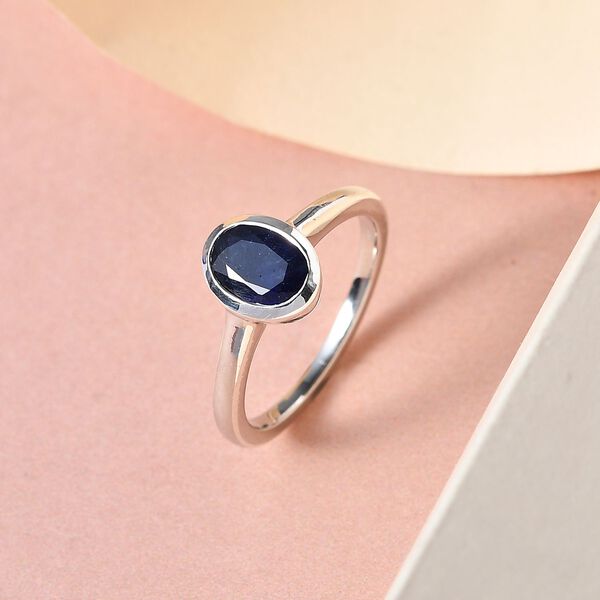 Masoala Saphir Ring, 925 Silber platiniert, ca. 1.92 ct image number 2